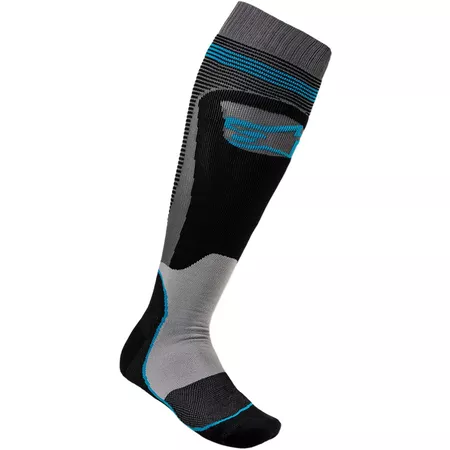 Socks MX Alpinestars MX Plus 1 black \/ turquoise M - Size: M