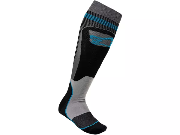 Socks MX Alpinestars MX Plus 1 black \/ turquoise M - Size: M
