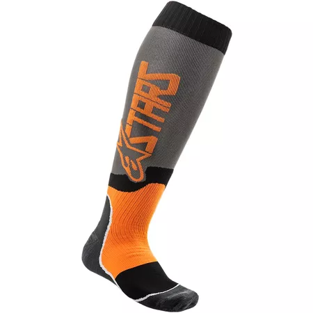 Socks MX Alpinestars MX Plus 2 grey \/ orange S\/M - Size: S\/M