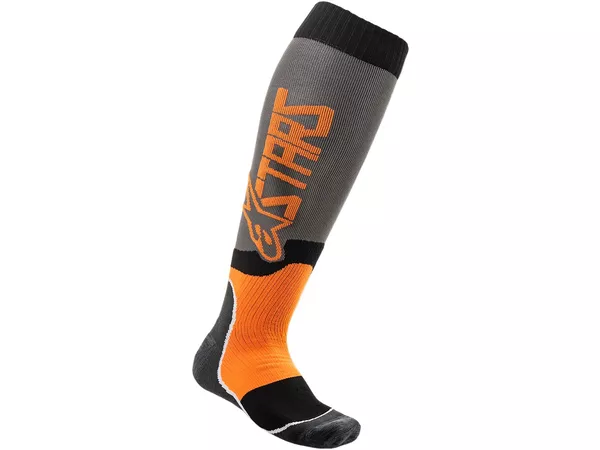 Socks MX Alpinestars MX Plus 2 grey \/ orange S\/M - Size: S\/M