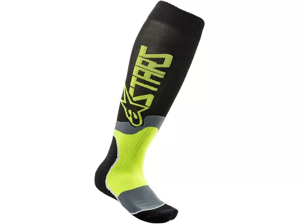 Socks MX Alpinestars MX Plus 2 black \/ yellow S\/M - Size: S\/M