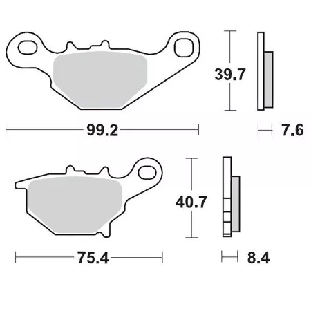 Brake Pads rear Moto Master 094811 Sinter Pro Racing RM 85