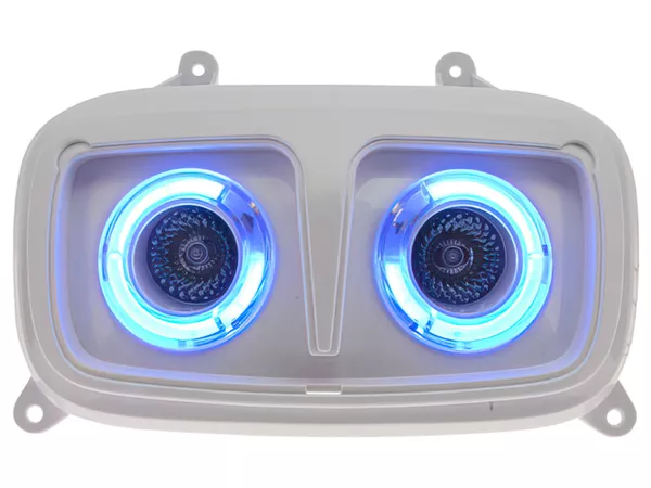 STR8 Twin Headlight with neonwire MBK Booster \/ Yamaha BW's after 2004 white