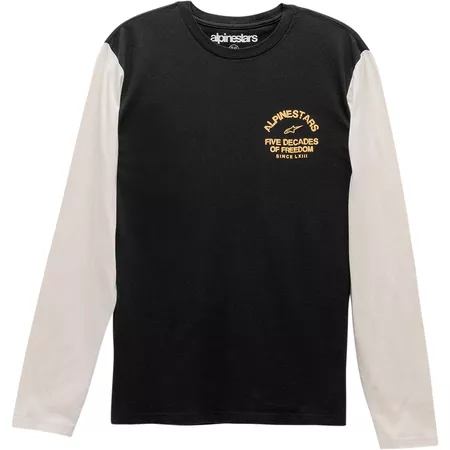 Longsleeve T-Shirt Alpinestars Decades black\/offwhite M - Size: M