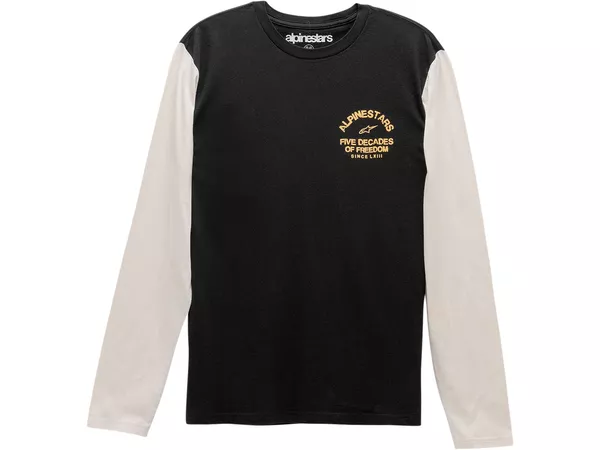 Longsleeve T-Shirt Alpinestars Decades black\/offwhite M - Size: M