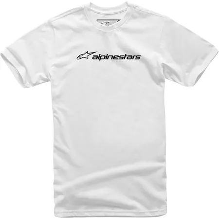 T-Shirt Alpinestars Linear white\/black M - Size: M