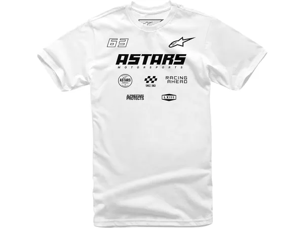 T-Shirt Alpinestars Multi Race white M - Size: M