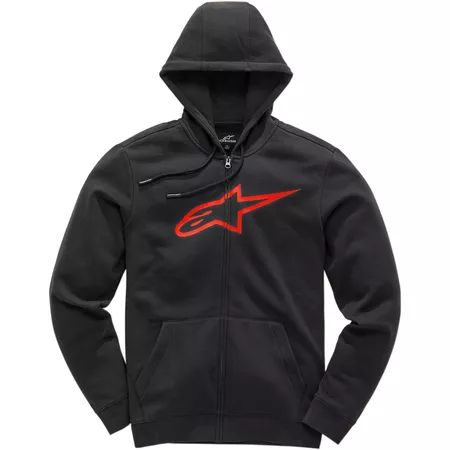 Hoodie Alpinestars Age2 Zip black\/red M - Size: M