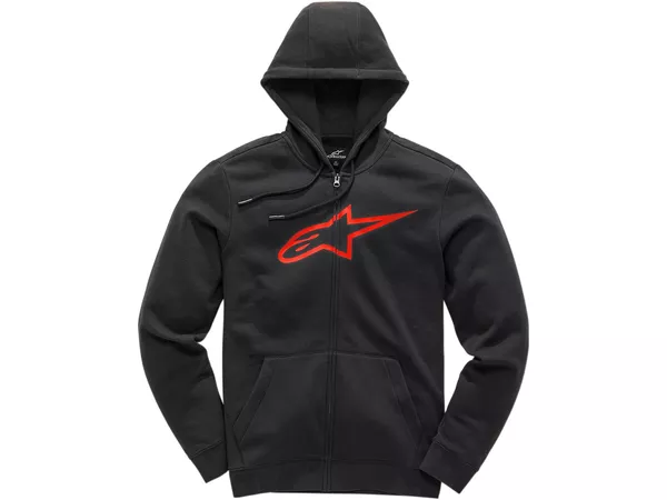 Hoodie Alpinestars Age2 Zip black\/red M - Size: M