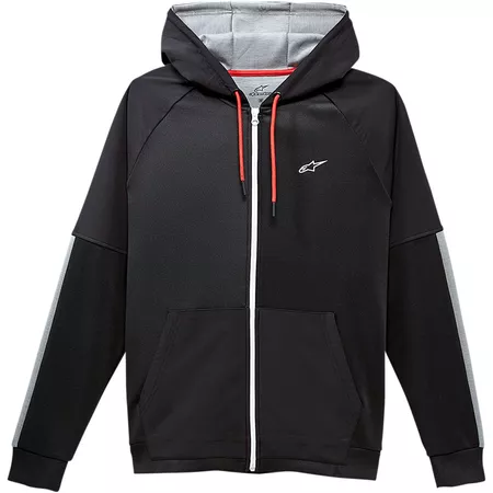Hoodie w\/ zip Alpinestars Talon black L - Size: L