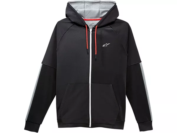 Hoodie w\/ zip Alpinestars Talon black L - Size: L