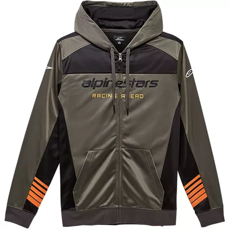 Hoodie w\/ zip Alpinestars Session II charcoal\/black M - Size: M