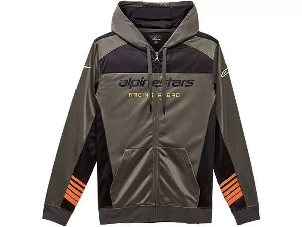 Hoodie w\/ zip Alpinestars Session II charcoal\/black M - Size: M