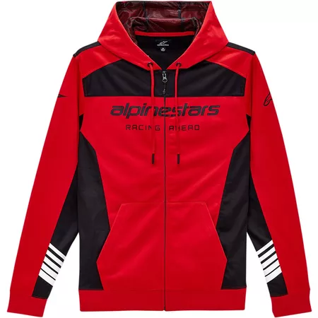 Hoodie w\/ zip Alpinestars Session II red\/black M - Size: M