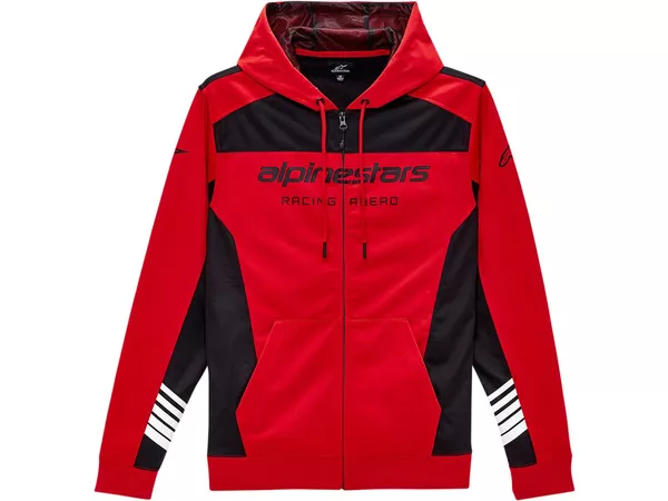 Hoodie w\/ zip Alpinestars Session II red\/black M - Size: M