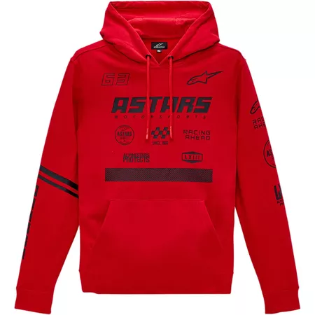 Hoodie Alpinestars Multi Race red M - Size: M