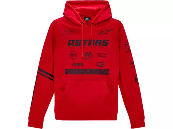 Hoodie Alpinestars Multi Race red M - Size: M