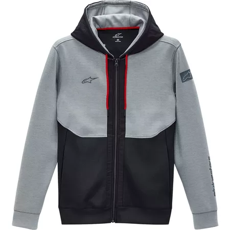 Hoodie w\/ zip Alpinestars Exotech Tech grey\/black S - Size: S