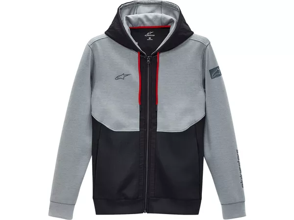 Hoodie w\/ zip Alpinestars Exotech Tech grey\/black S - Size: S