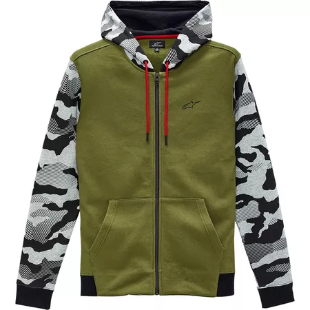 Hoodie w\/ zip Alpinestars Terrain olive S - Size: S