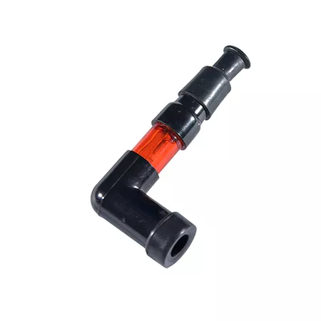 Spark Plug Cap transparent red 90Â°