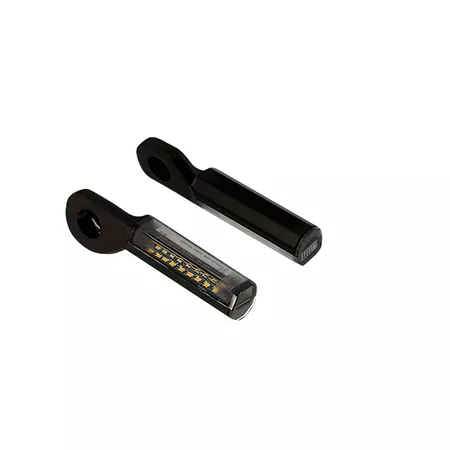 Indicator LED mirror mounted Metalhorn sequential black