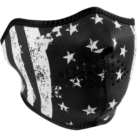 Half Face Mask neoprene Zanheadgear Black\/White Flag