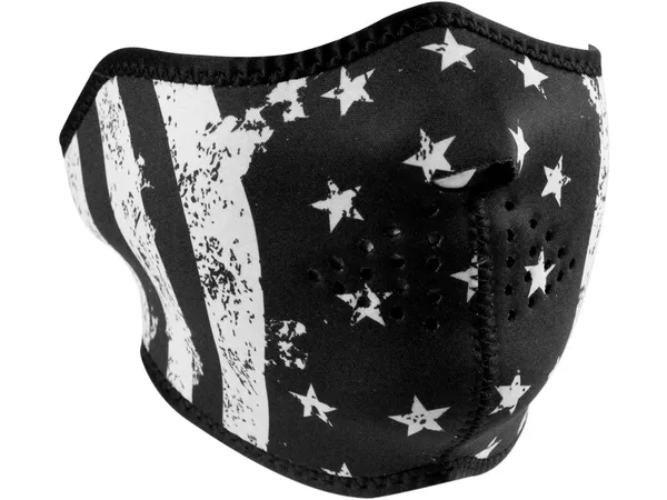 Half Face Mask neoprene Zanheadgear Black\/White Flag