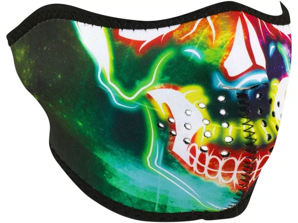 Half Face Mask neoprene Zanheadgear Neon Skull