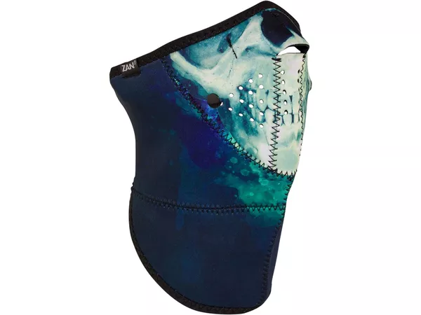 Half Face Mask neoprene Zanheadgear Neo-X 3 Panel Midnight Skull