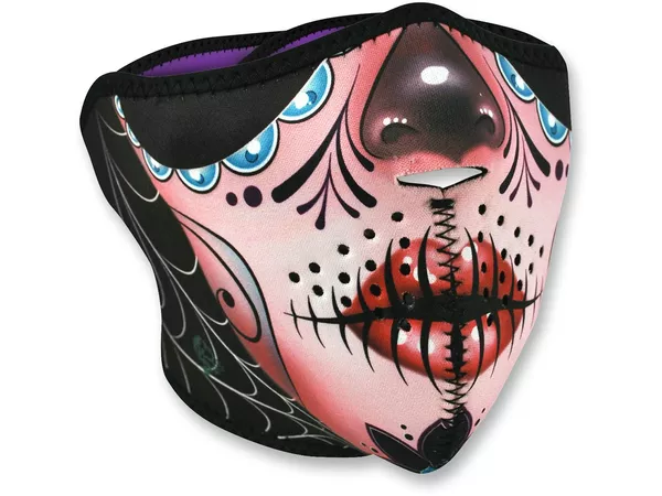 Half Face Mask neoprene Zanheadgear Sugar Skull