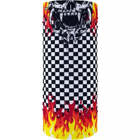 Necktube Motley Tube Zanheadgear Polyester Checker Flames