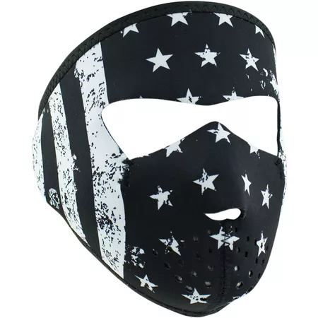 Full Face Mask neoprene Zanheadgear Black\/White Flag Small