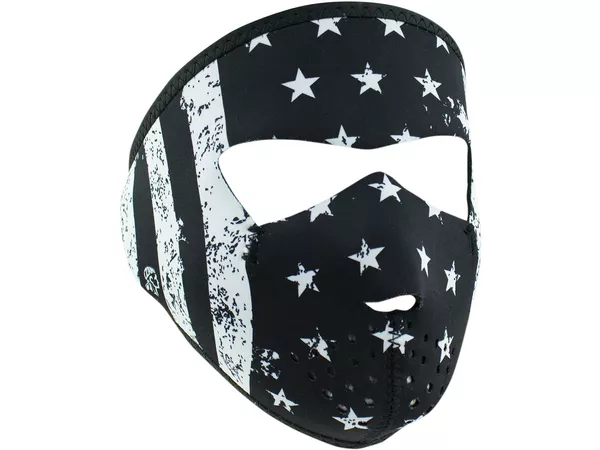 Full Face Mask neoprene Zanheadgear Black\/White Flag Small