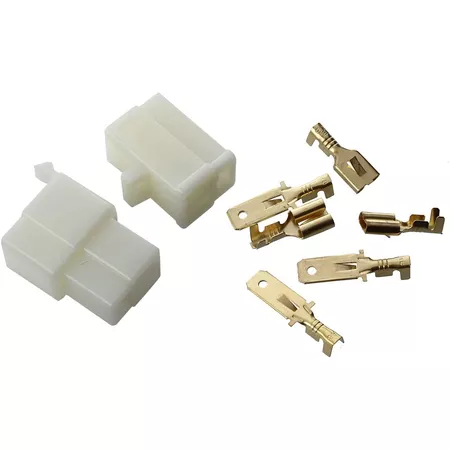 Connector M\/F - 6,3mm - 3-pin
