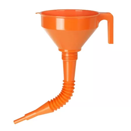 Funnel Pressol polyethylene orange with flexible spout 160mm