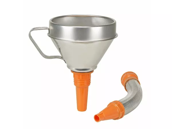 Funnel Pressol galvanized steel \/ polyethylene with flexible spout 160mm