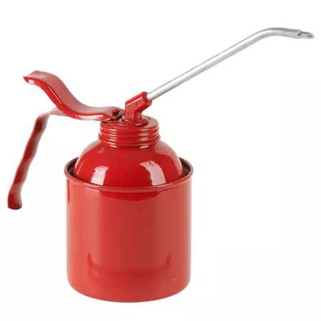 Oil Can Pressol metal w. pump red rigid spout 135mm \/ 500ml