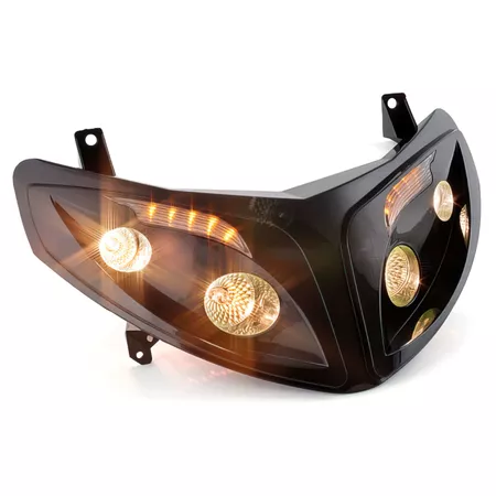 Headlight Quattro w\/ indicators black