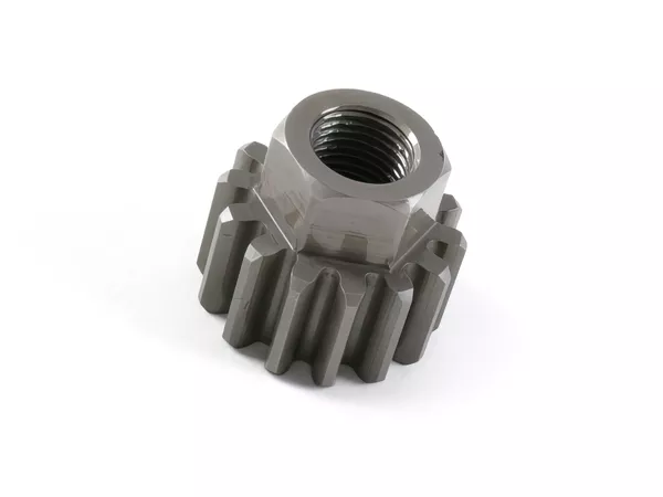 Pinion \/ Adapter Conti  14 teeth Derbi Euro 3 crankshaft on Euro 2