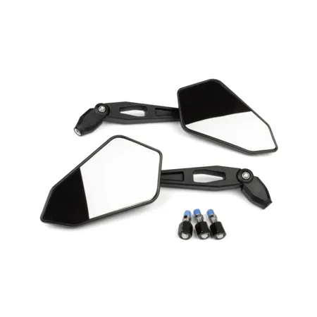 Mirror Set STR8 right + left road-legal black