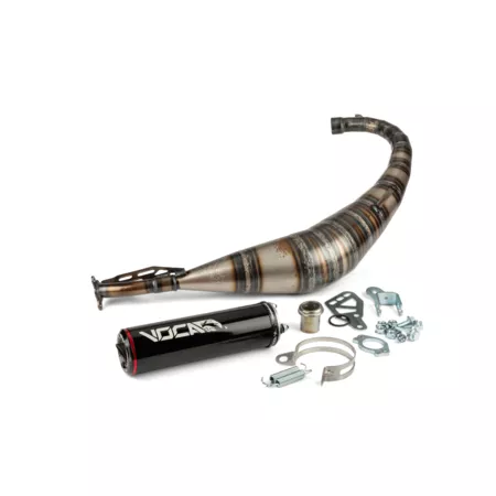 Exhaust Voca Racing Rookie 50\/70cc (street-legal) Derbi Senda DRD black aluminium silencer