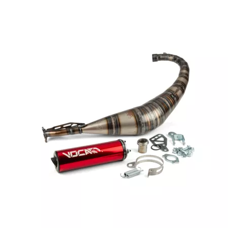 Exhaust Voca Racing Rookie 50\/70cc (street-legal) Derbi Senda DRD red aluminium silencer