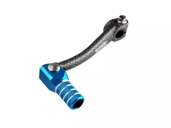 Tun'R Gear Shift Pedal Minarelli AM6 carbon look\/blue