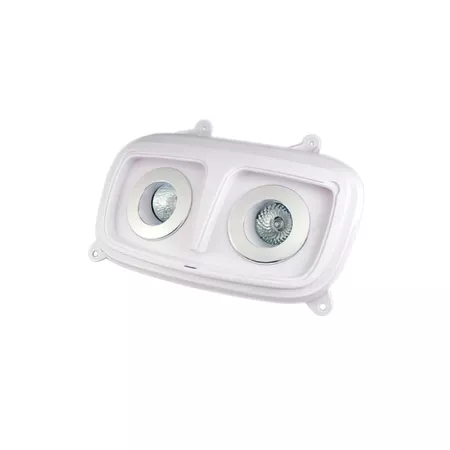 Tun'R Headlight Mask Double Optic Yamaha BW's \/ Booster after 2004 white\/chrome