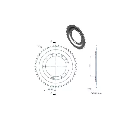Rear Sprocket 48 teeth MBK 51 (Grimeca rim)