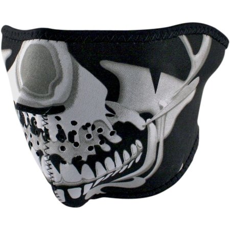 Half Face Mask Skull chrome