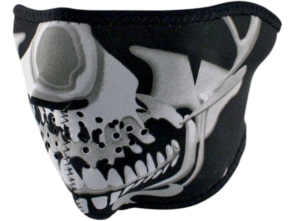 Half Face Mask Skull chrome