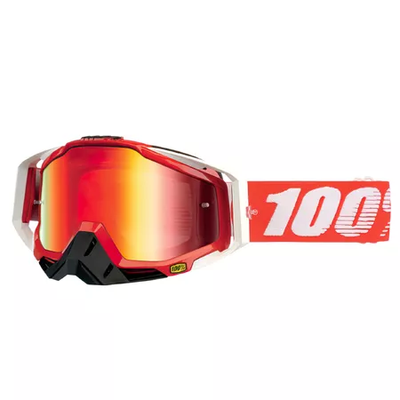 100% Goggles Racecraft Fire Red red mirror lens