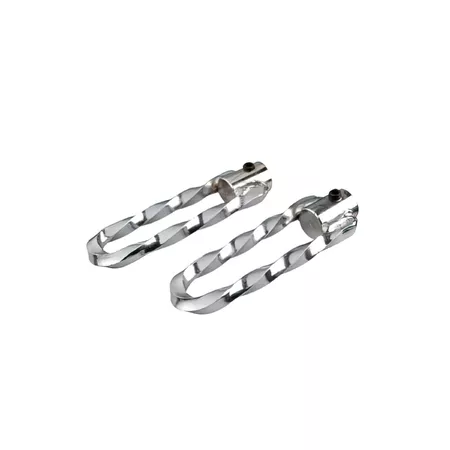 Foot Pegs front U-shaped twisted chrome